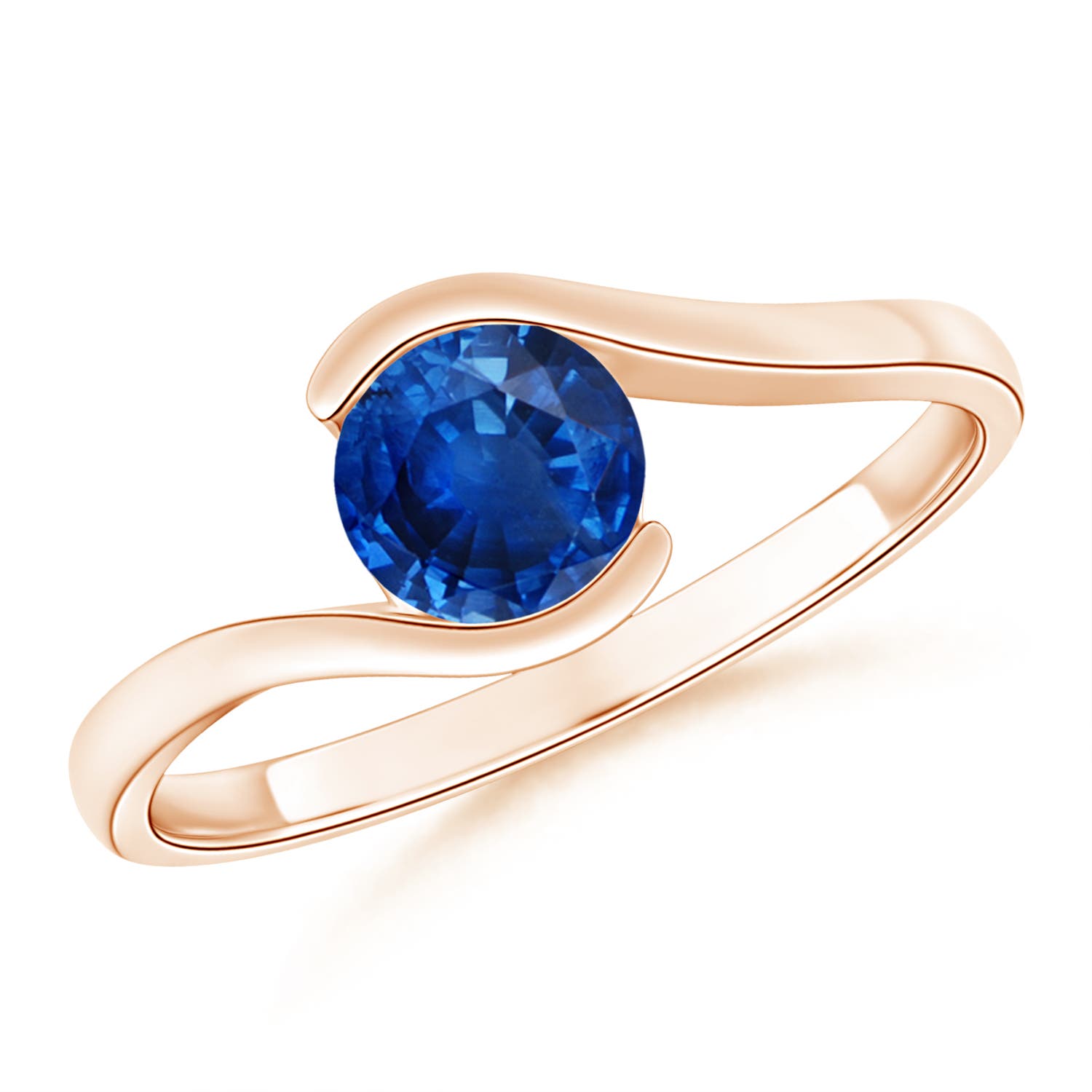 AAA - Blue Sapphire / 0.7 CT / 14 KT Rose Gold