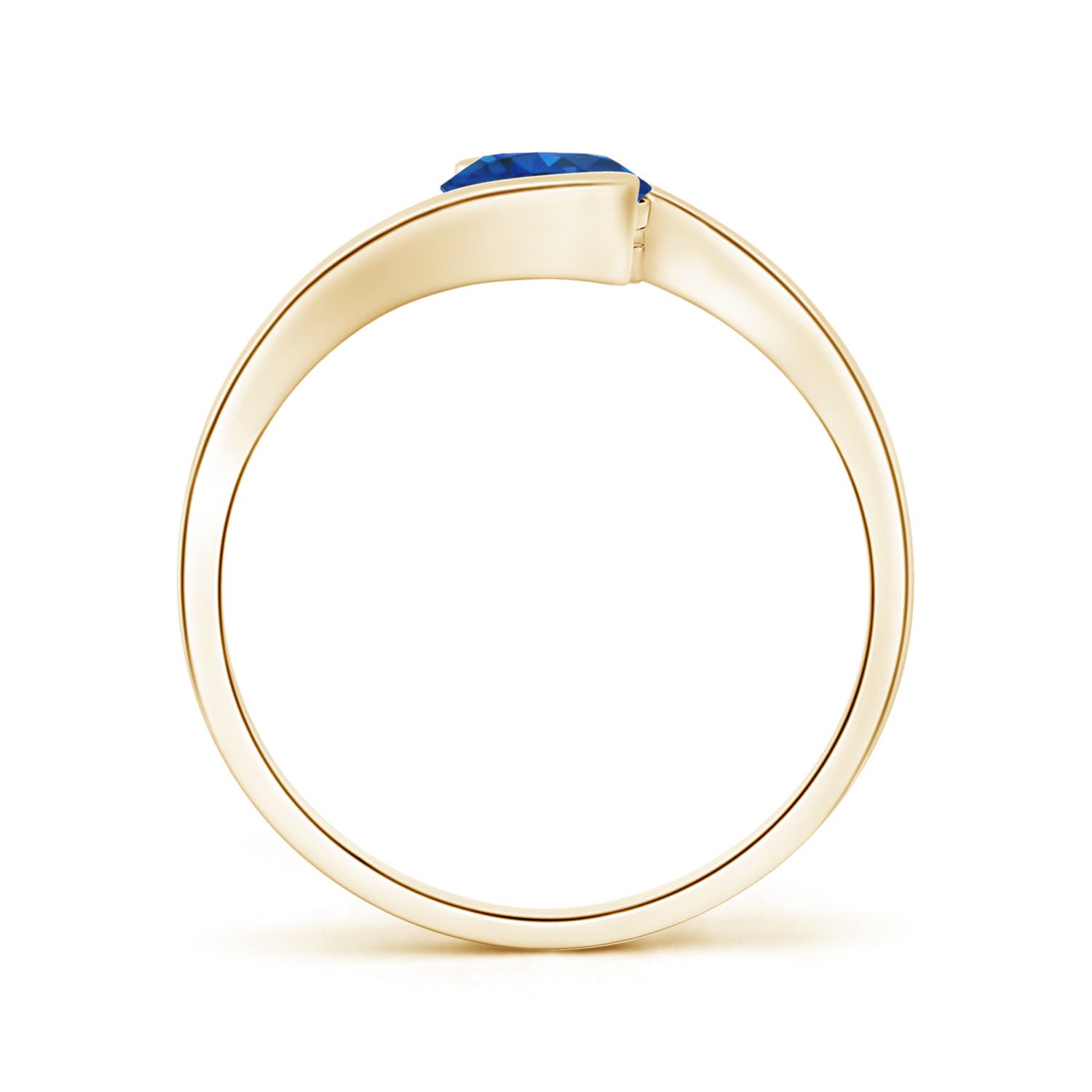 AAA - Blue Sapphire / 0.7 CT / 14 KT Yellow Gold