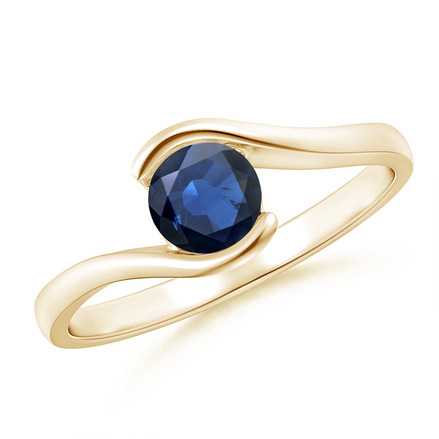 AA - Blue Sapphire / 0.6 CT / 14 KT Yellow Gold