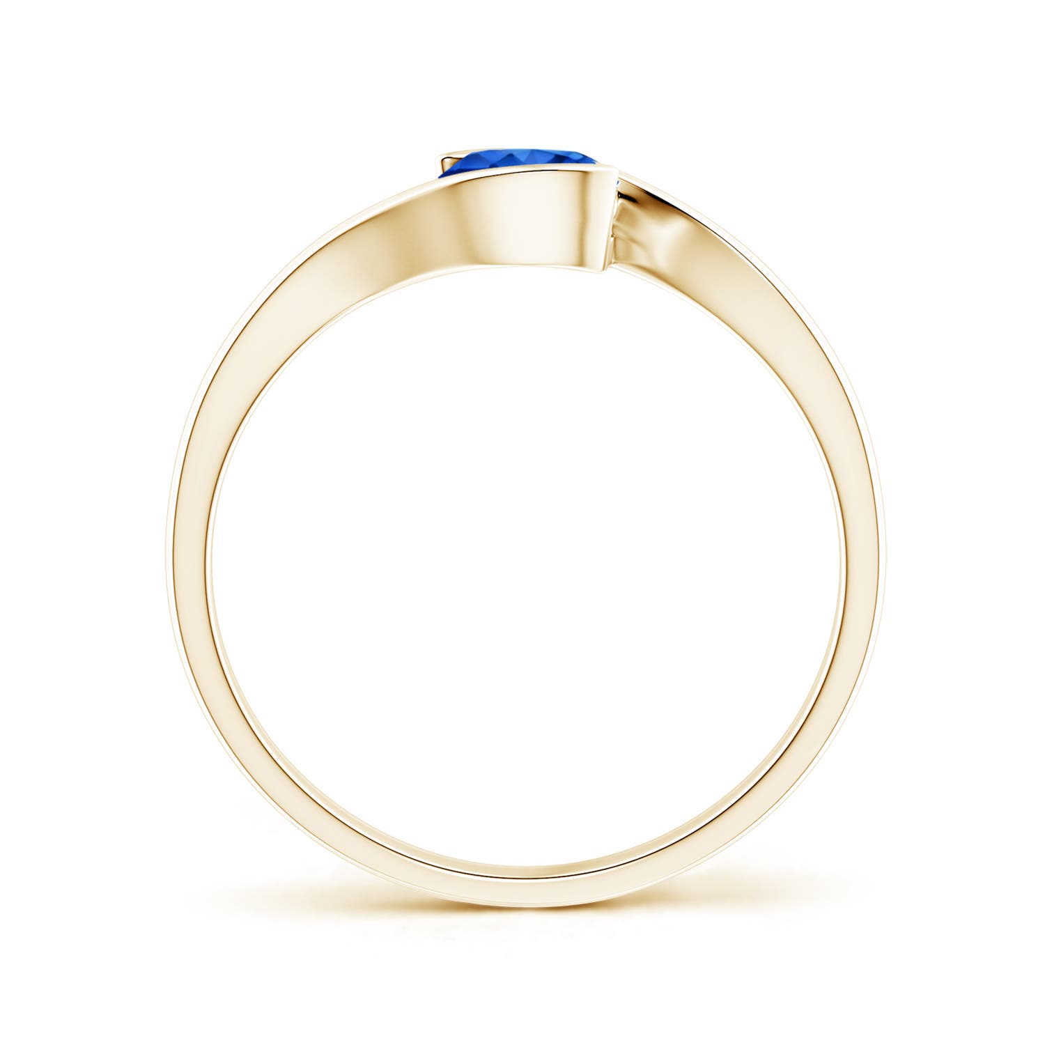 AAAA - Blue Sapphire / 0.6 CT / 14 KT Yellow Gold