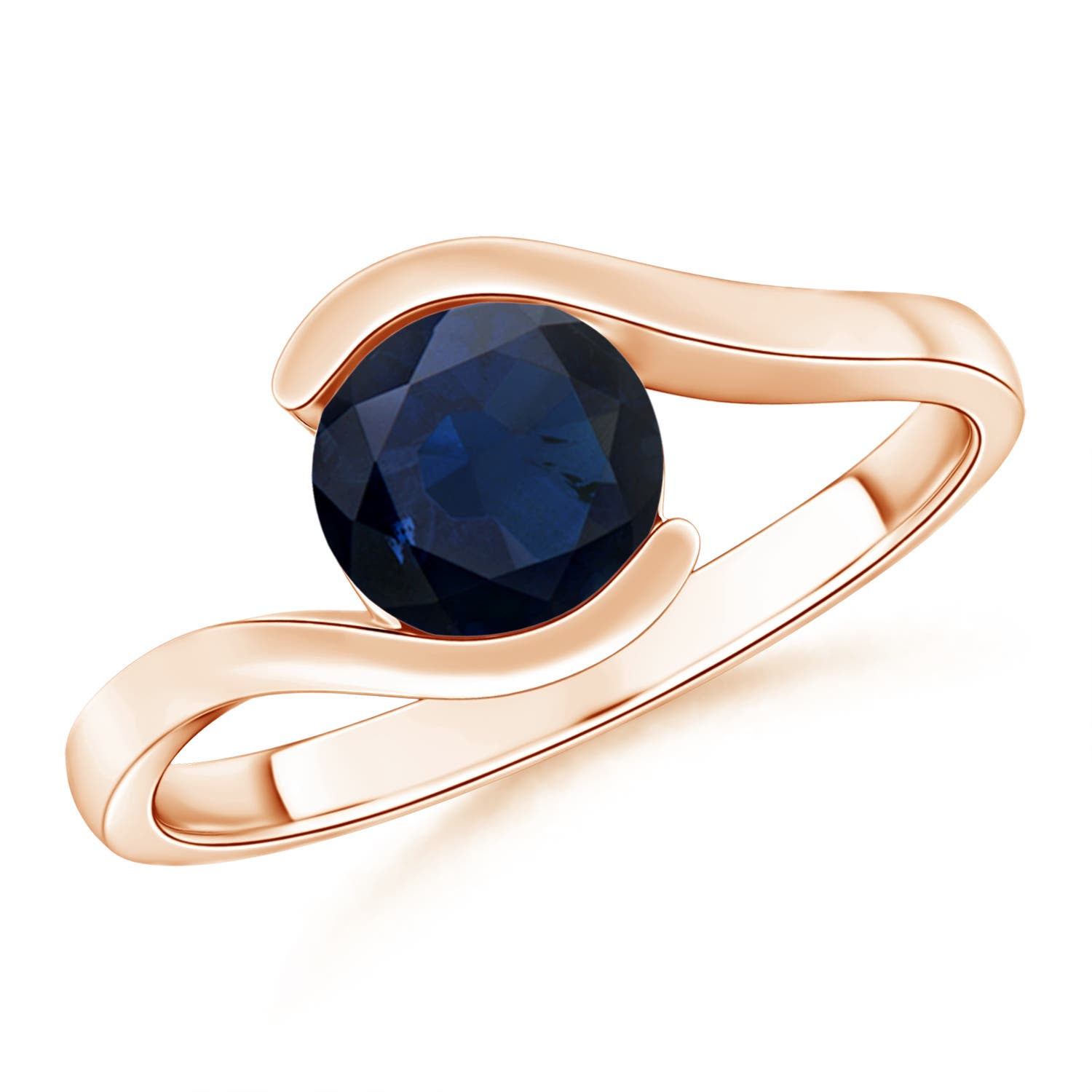 A - Blue Sapphire / 1.2 CT / 14 KT Rose Gold