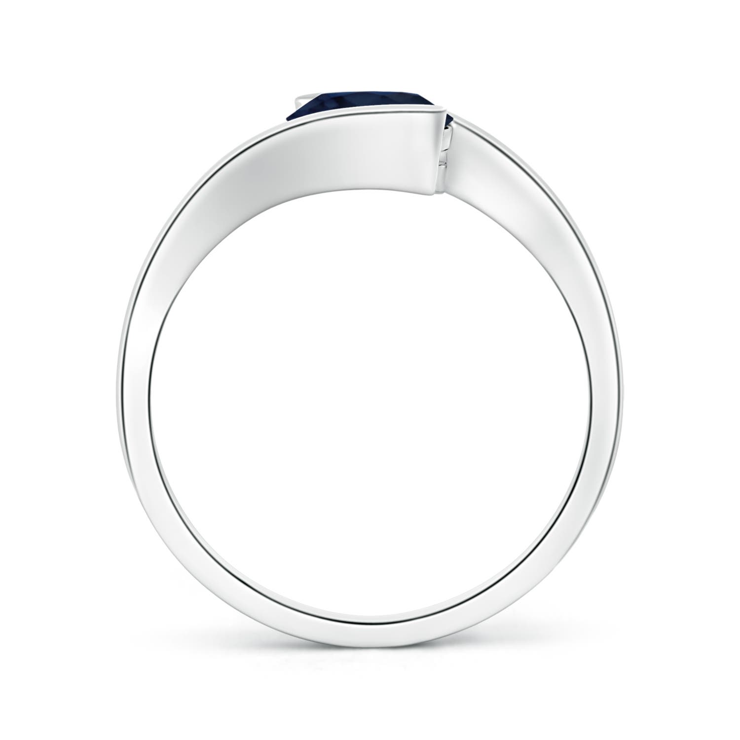 A - Blue Sapphire / 1.2 CT / 14 KT White Gold