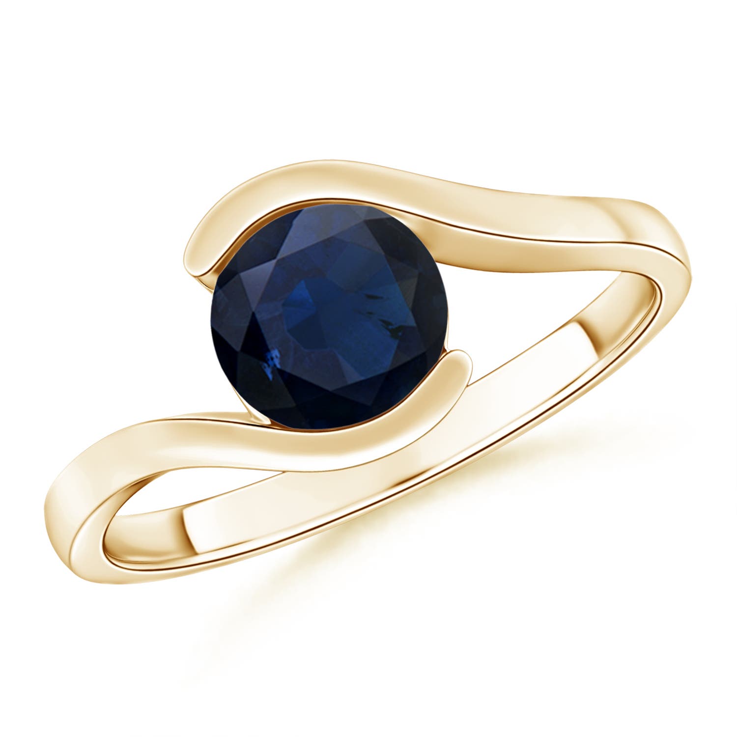 A - Blue Sapphire / 1.2 CT / 14 KT Yellow Gold