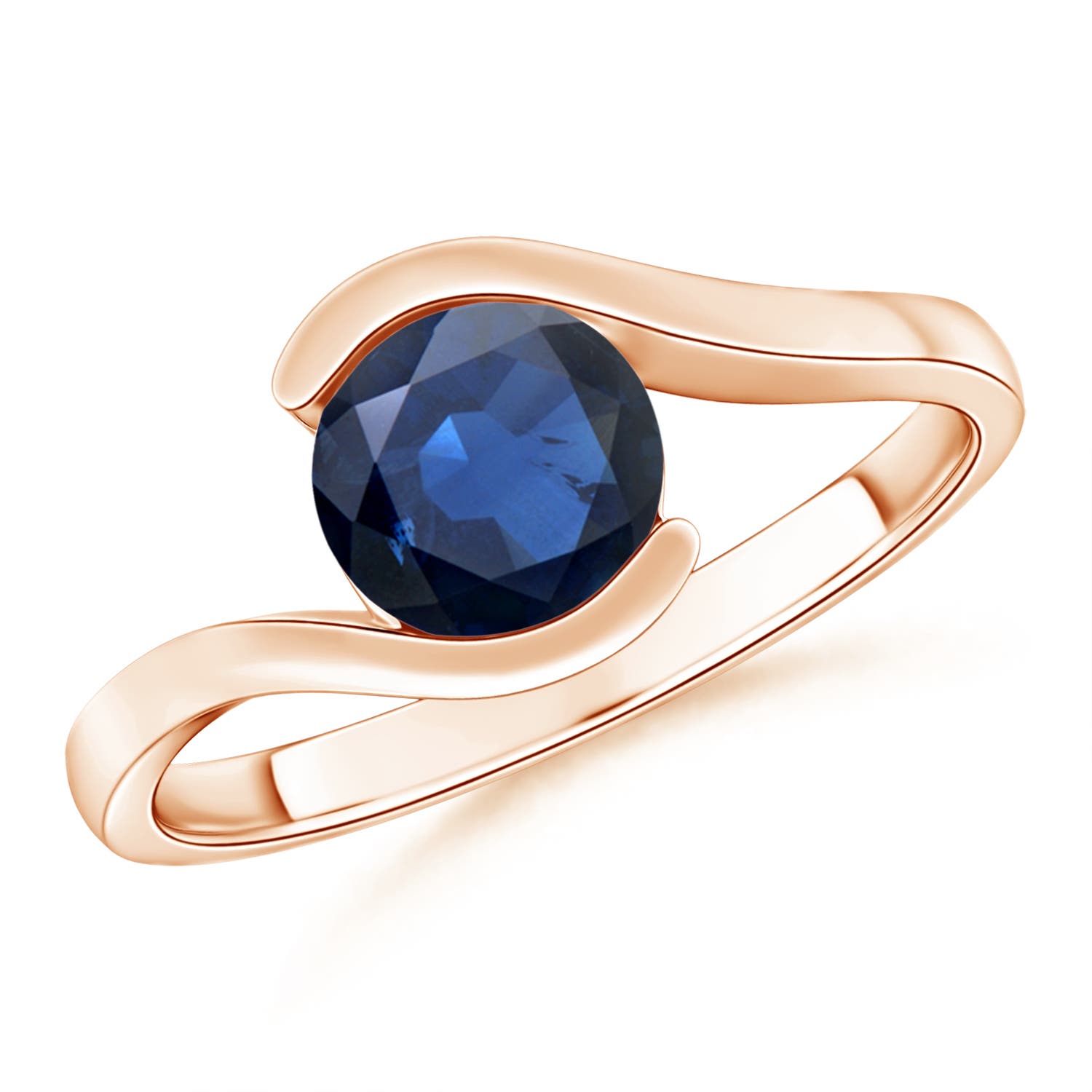 AA - Blue Sapphire / 1.2 CT / 14 KT Rose Gold