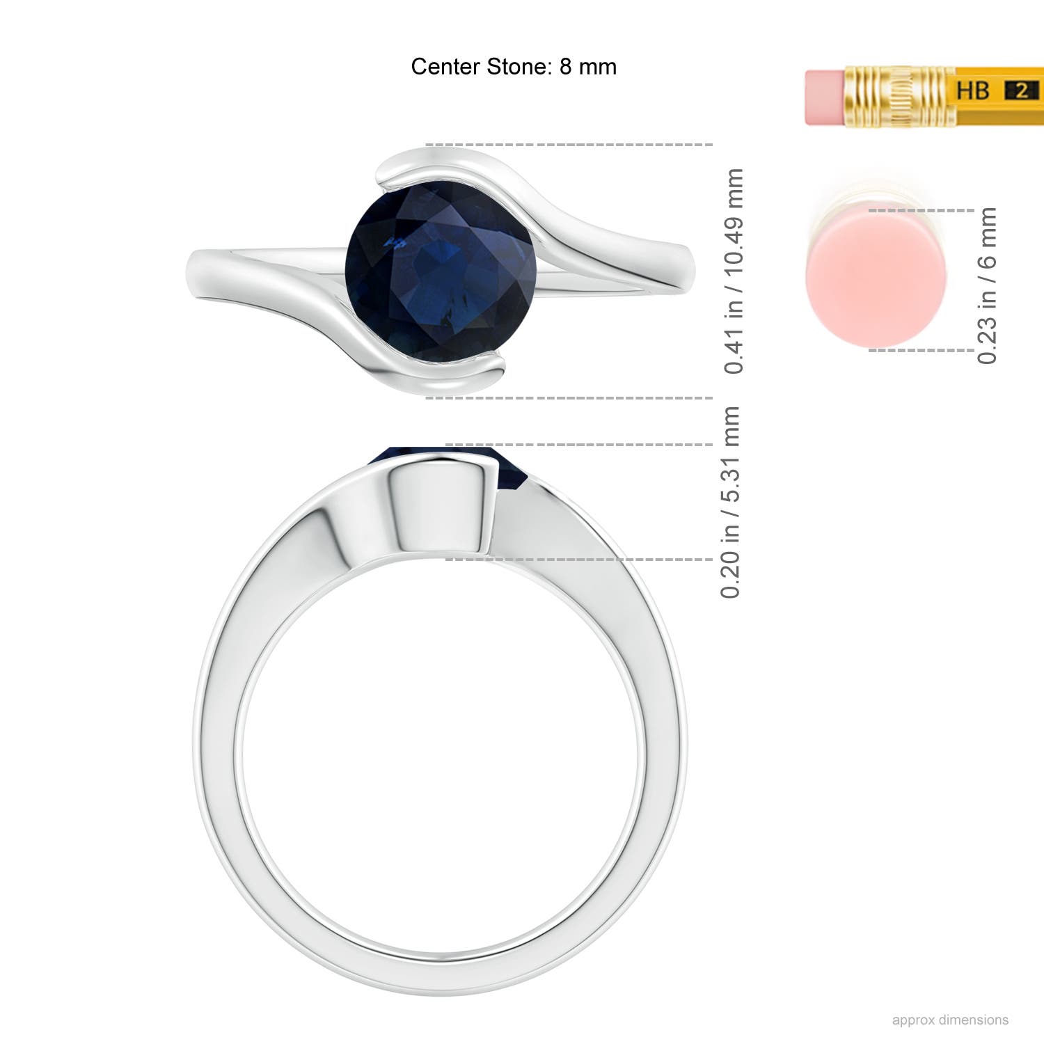 A - Blue Sapphire / 1.7 CT / 14 KT White Gold