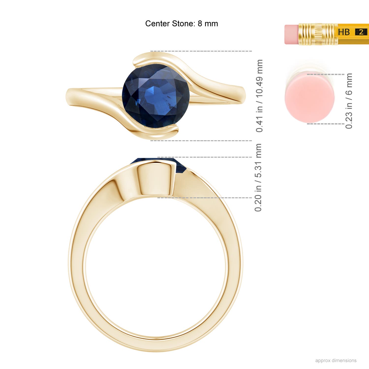 AA - Blue Sapphire / 1.7 CT / 14 KT Yellow Gold