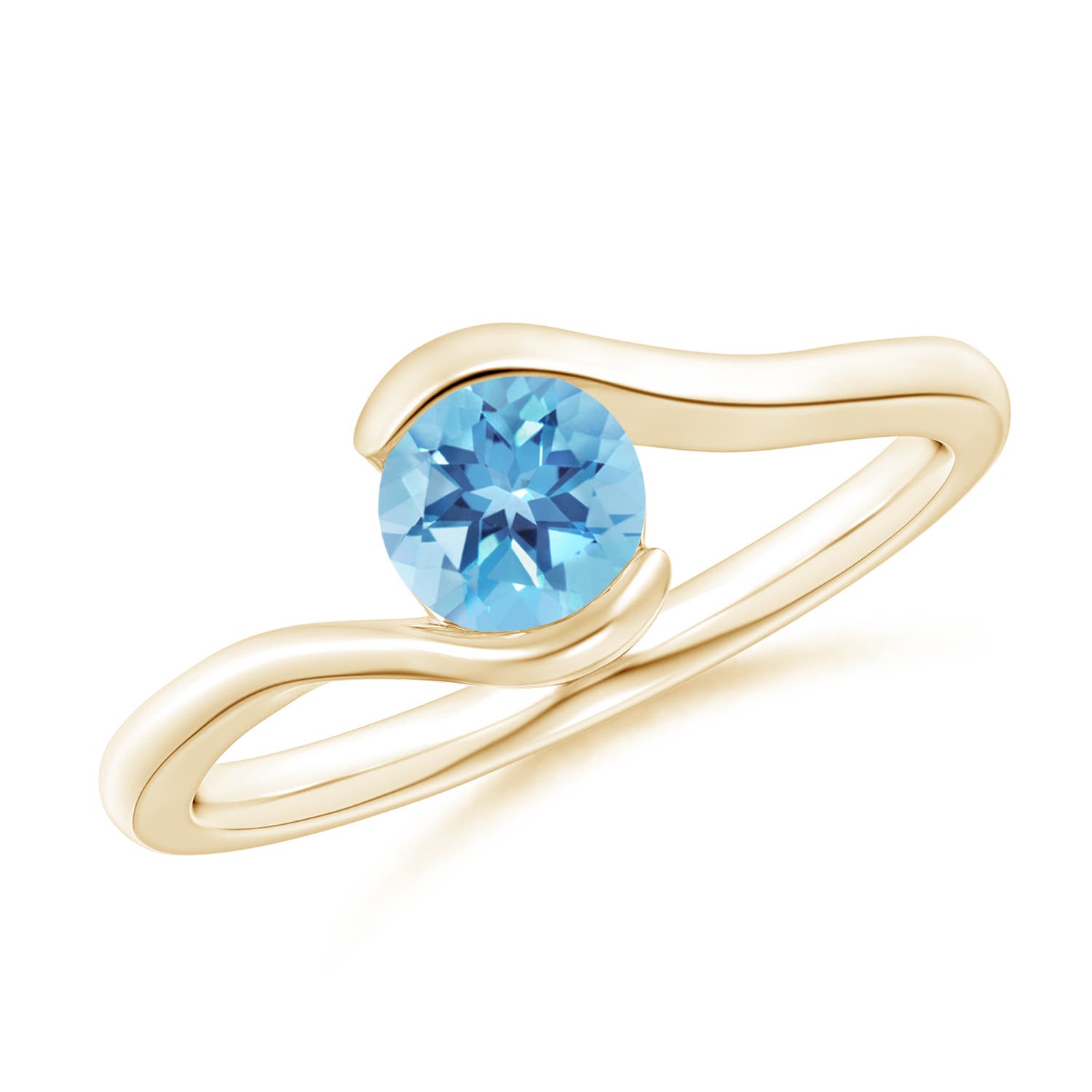 A - Swiss Blue Topaz / 0.6 CT / 14 KT Yellow Gold