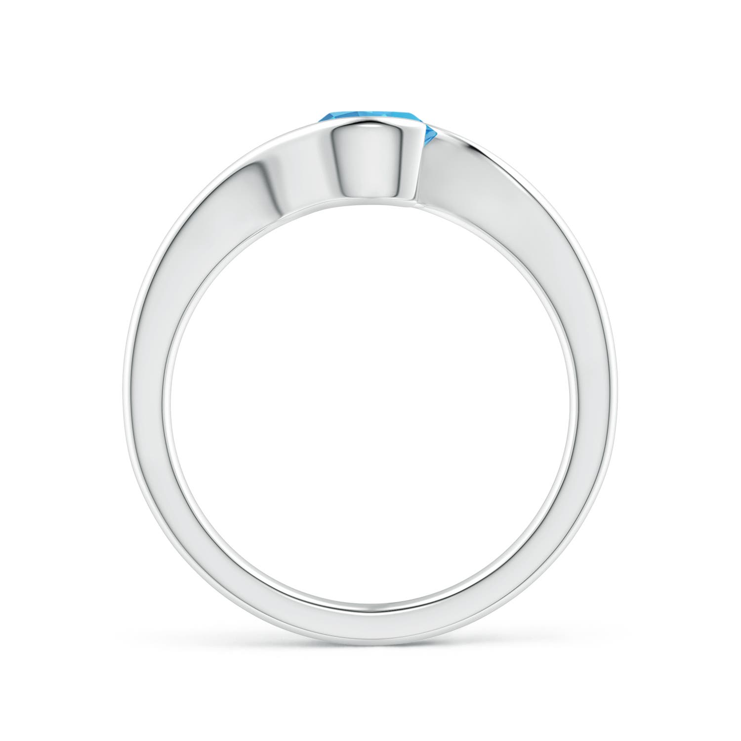 AA - Swiss Blue Topaz / 0.95 CT / 14 KT White Gold