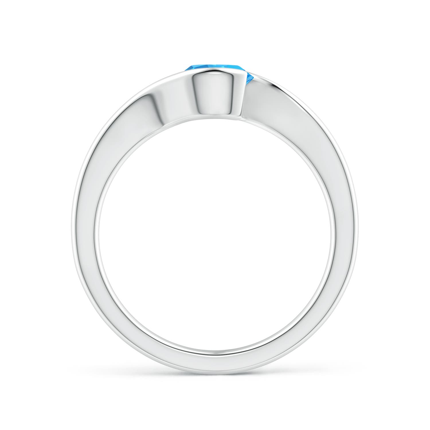 AAA - Swiss Blue Topaz / 0.95 CT / 14 KT White Gold