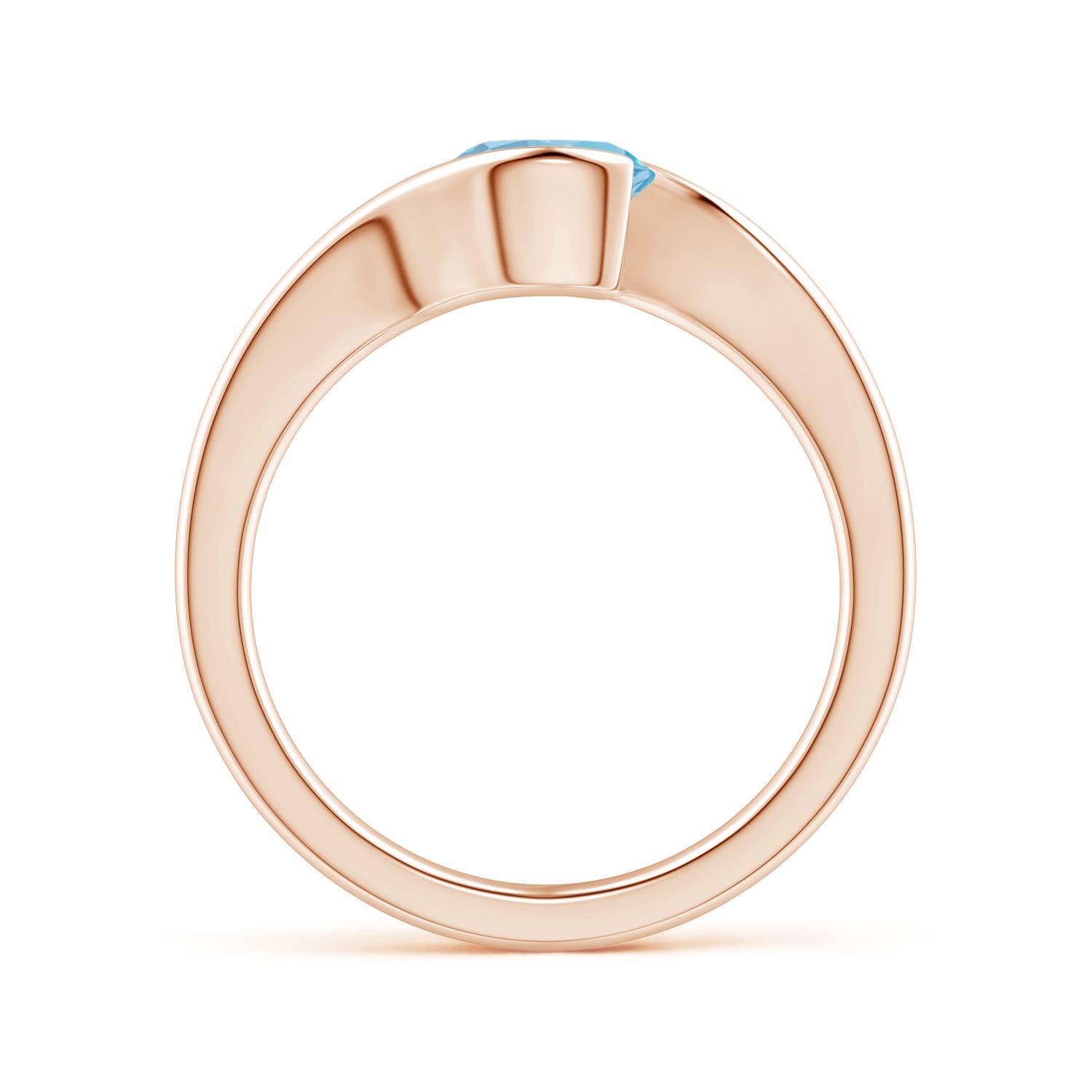 A - Swiss Blue Topaz / 1.55 CT / 14 KT Rose Gold