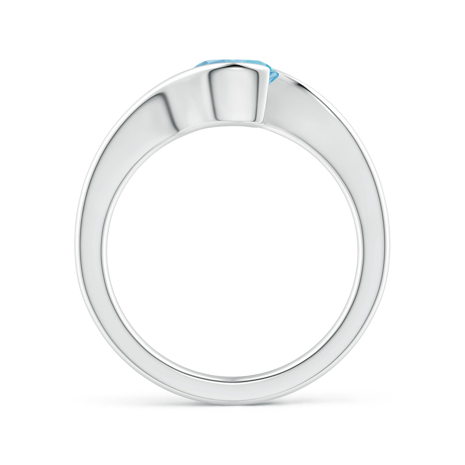 A - Swiss Blue Topaz / 1.55 CT / 14 KT White Gold