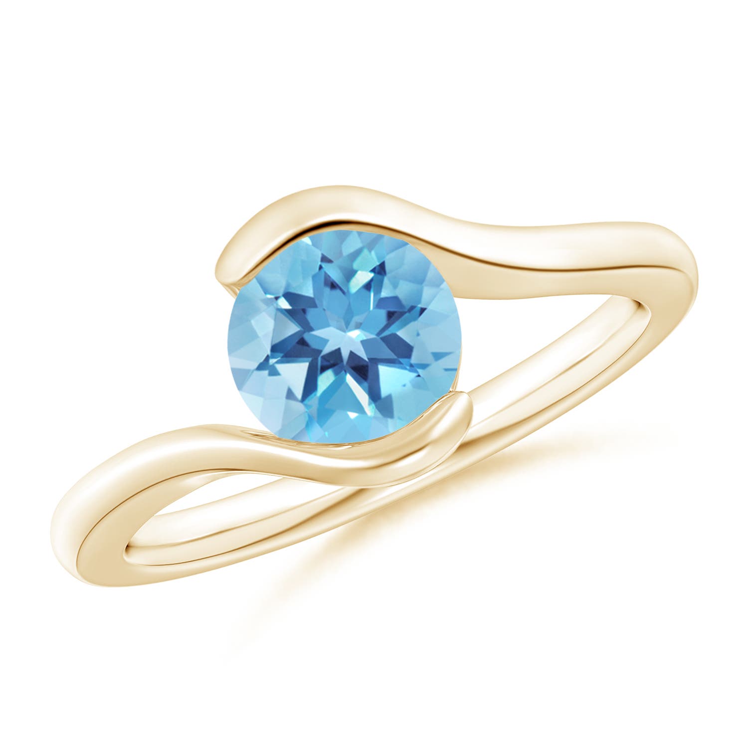 A - Swiss Blue Topaz / 1.55 CT / 14 KT Yellow Gold