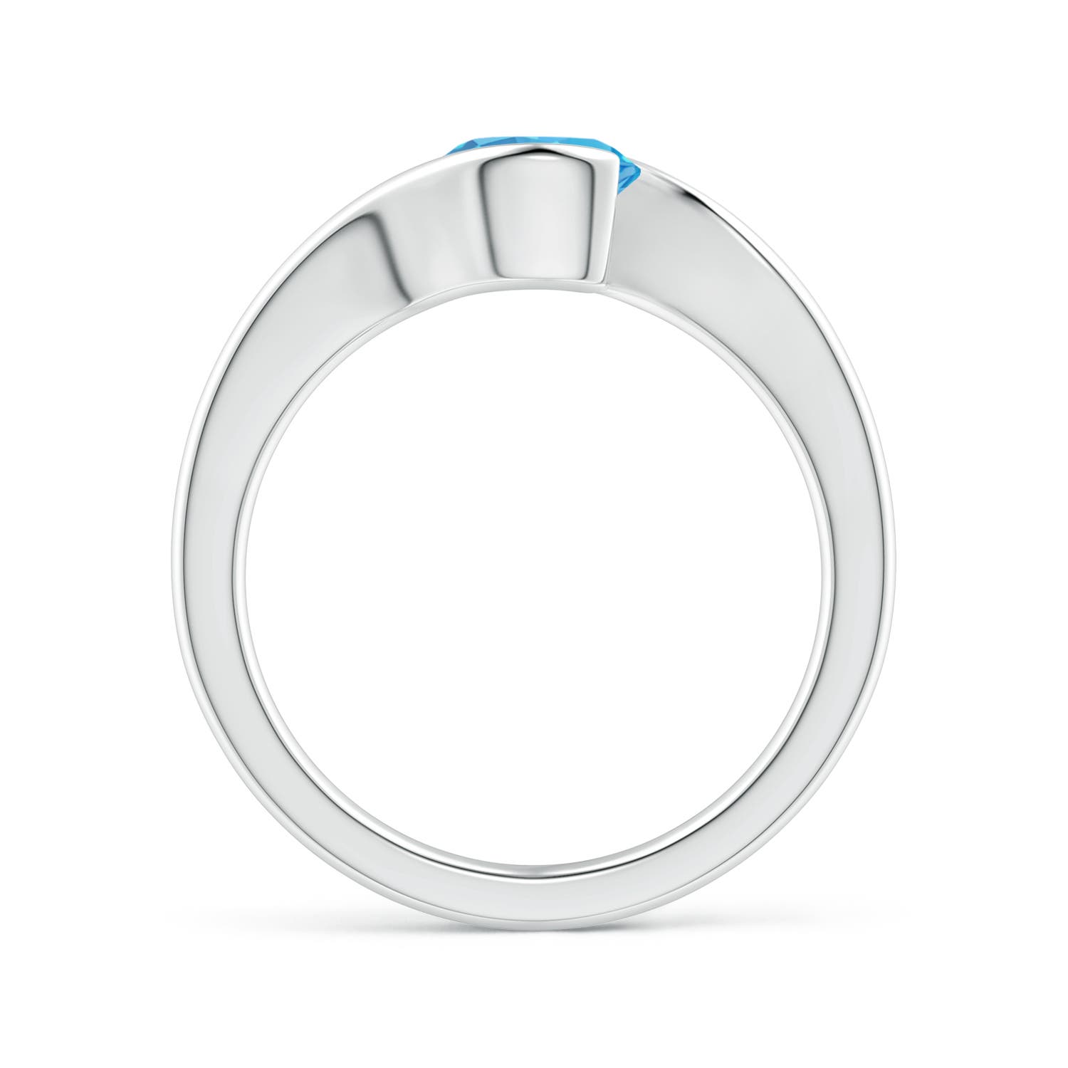 AA - Swiss Blue Topaz / 1.55 CT / 14 KT White Gold