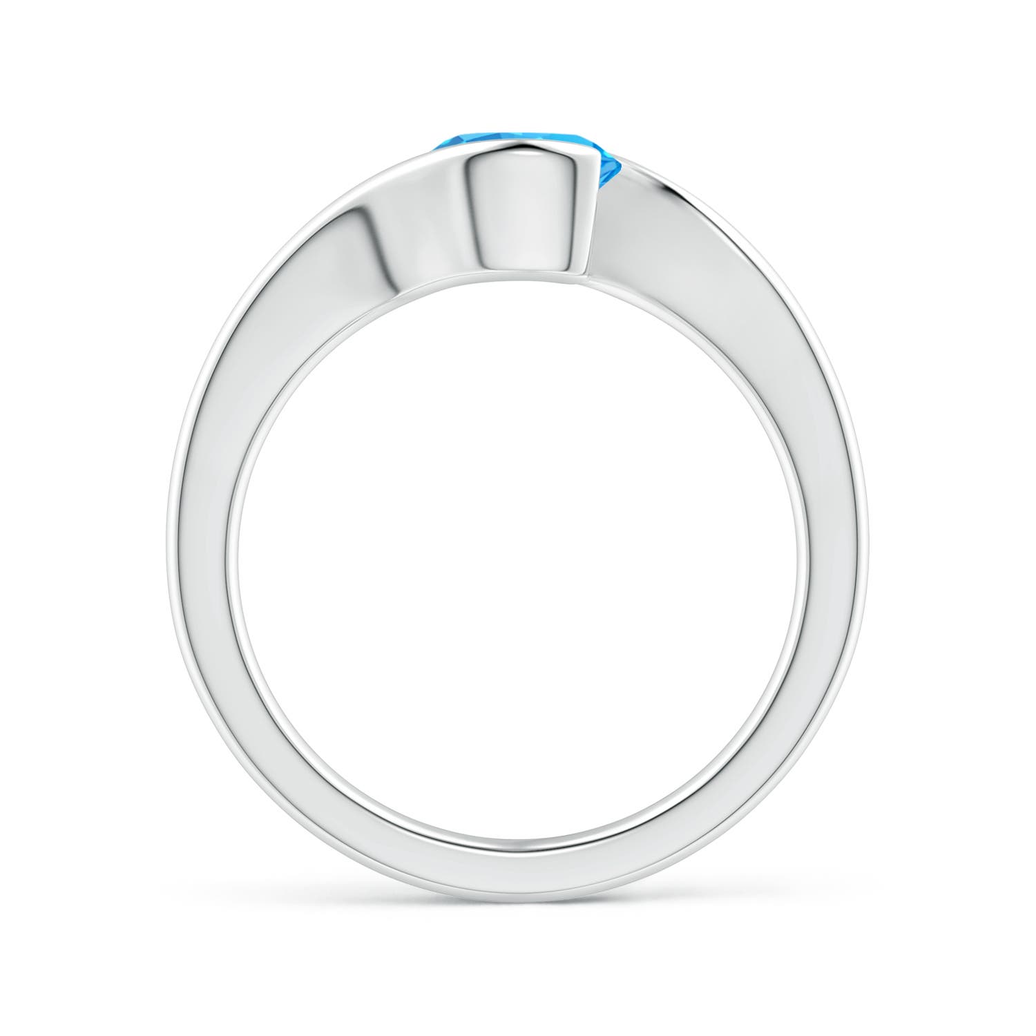 AAA - Swiss Blue Topaz / 1.55 CT / 14 KT White Gold