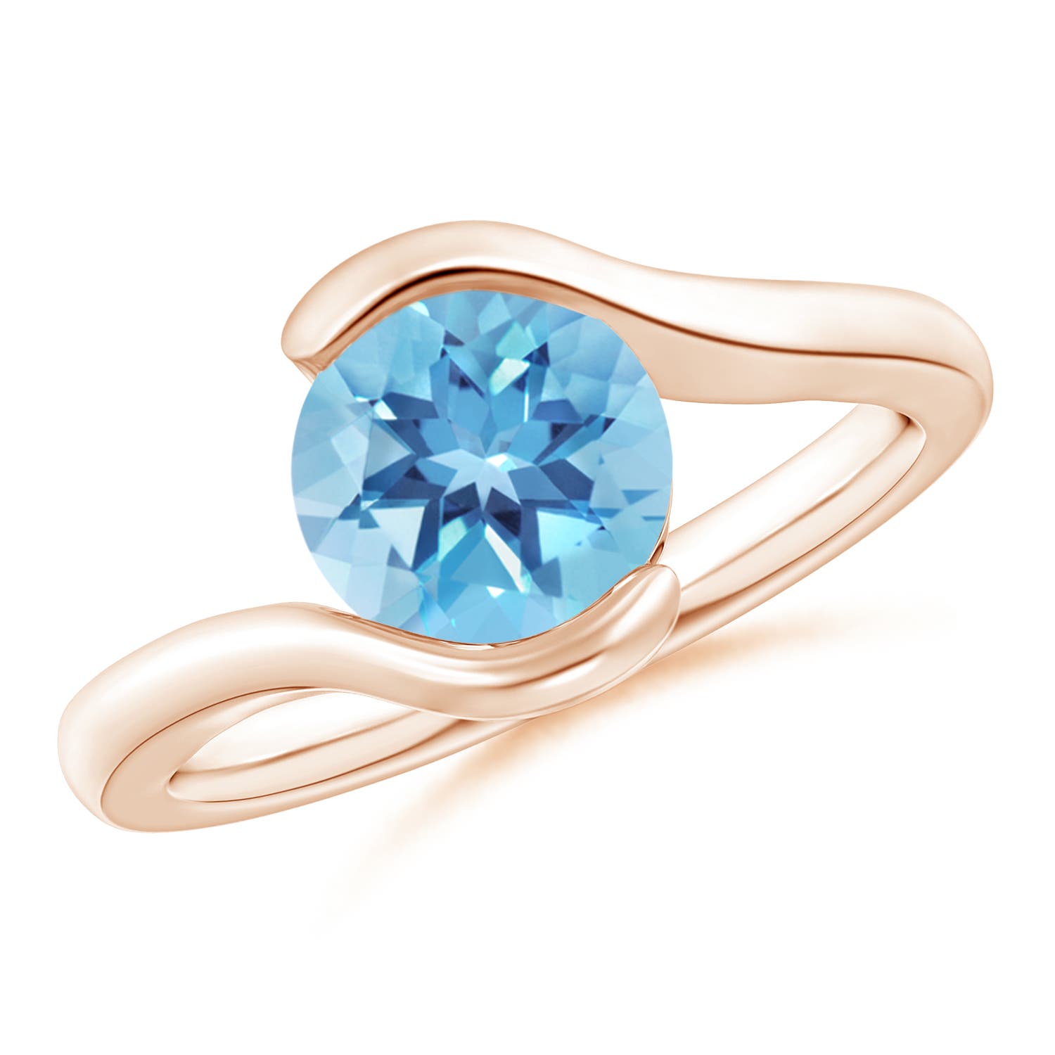 A - Swiss Blue Topaz / 2.35 CT / 14 KT Rose Gold