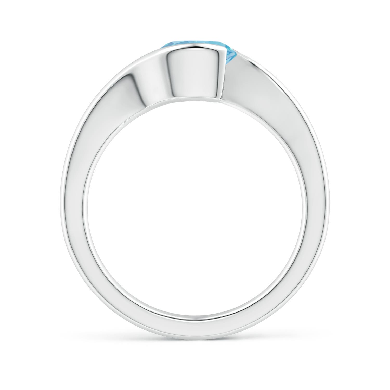 A - Swiss Blue Topaz / 2.35 CT / 14 KT White Gold