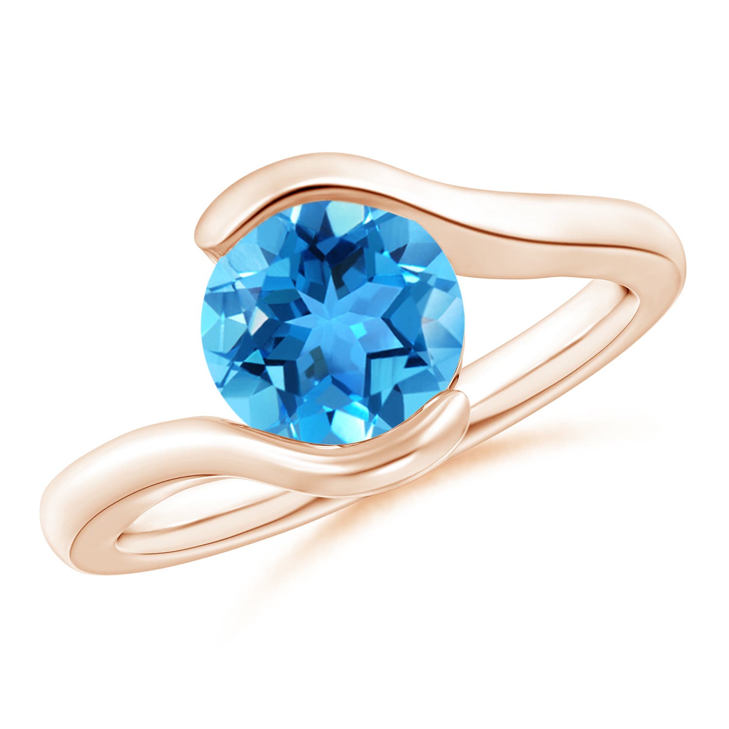 AAA - Swiss Blue Topaz / 2.35 CT / 14 KT Rose Gold