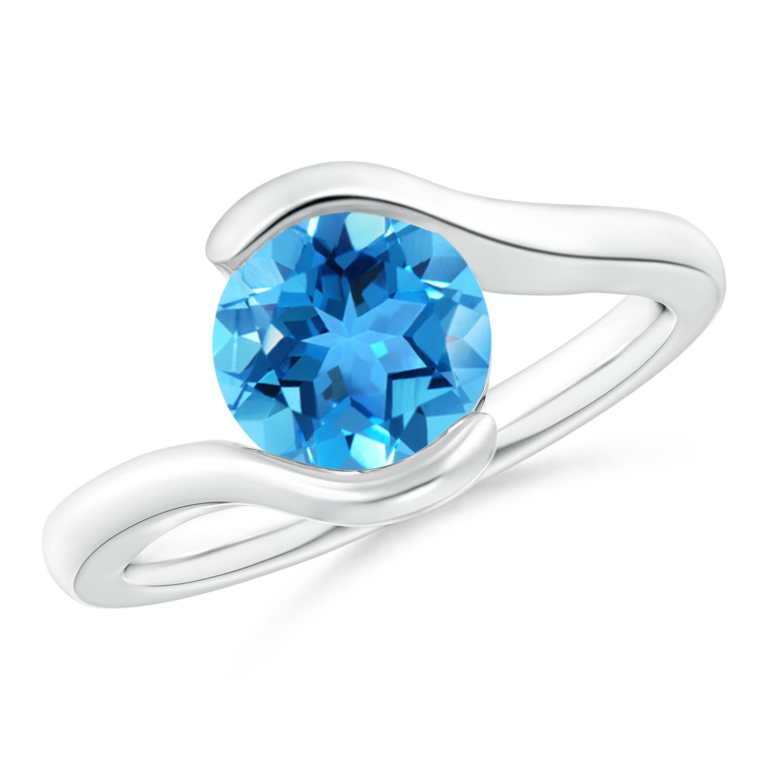 AAA - Swiss Blue Topaz / 2.35 CT / 14 KT White Gold