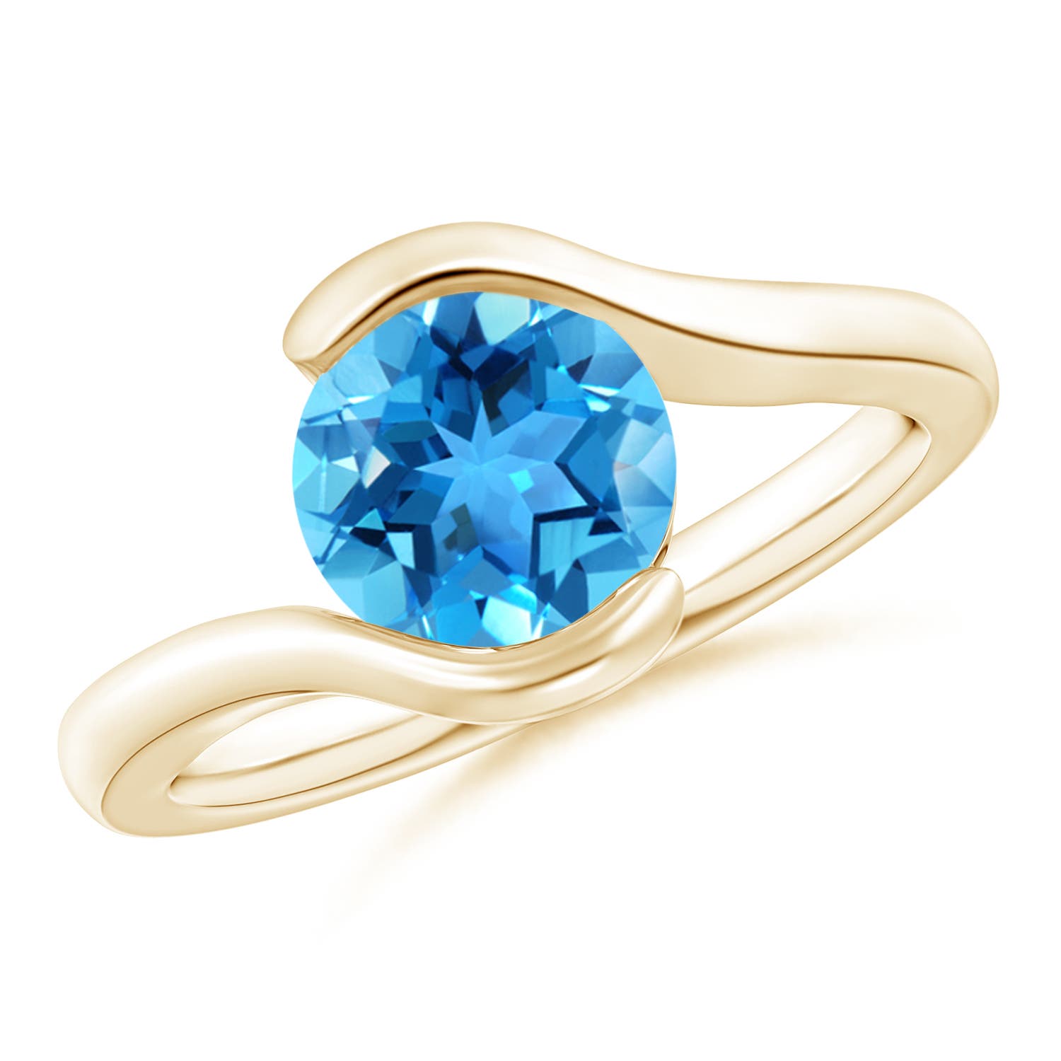 AAA - Swiss Blue Topaz / 2.35 CT / 14 KT Yellow Gold