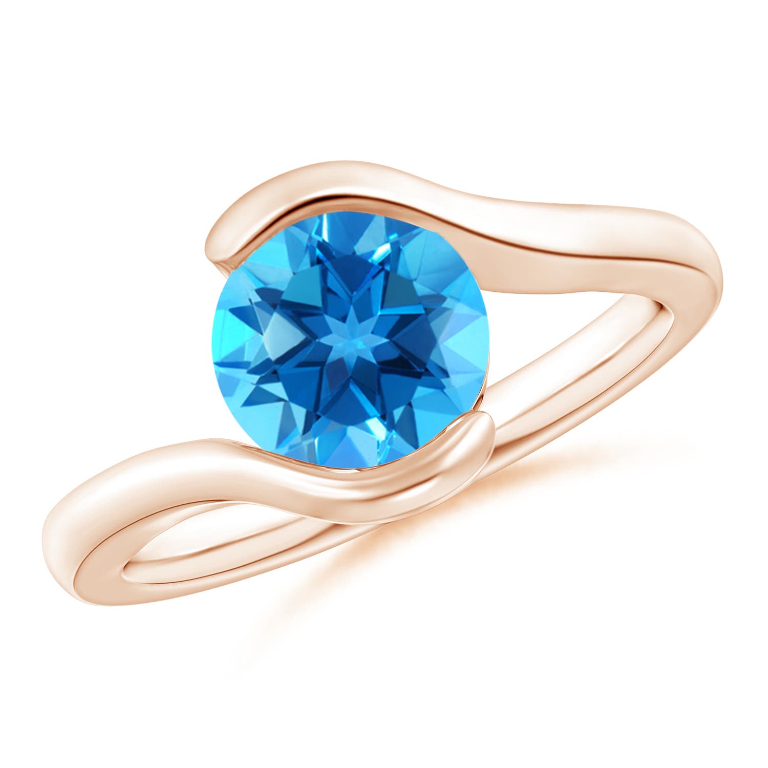 AAAA - Swiss Blue Topaz / 2.35 CT / 14 KT Rose Gold