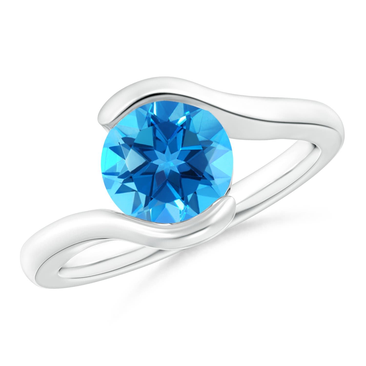 AAAA - Swiss Blue Topaz / 2.35 CT / 14 KT White Gold