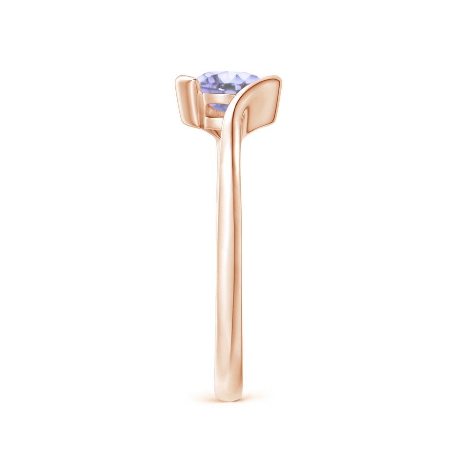5mm A Semi Bezel-Set Solitaire Round Tanzanite Bypass Ring in Rose Gold side 299