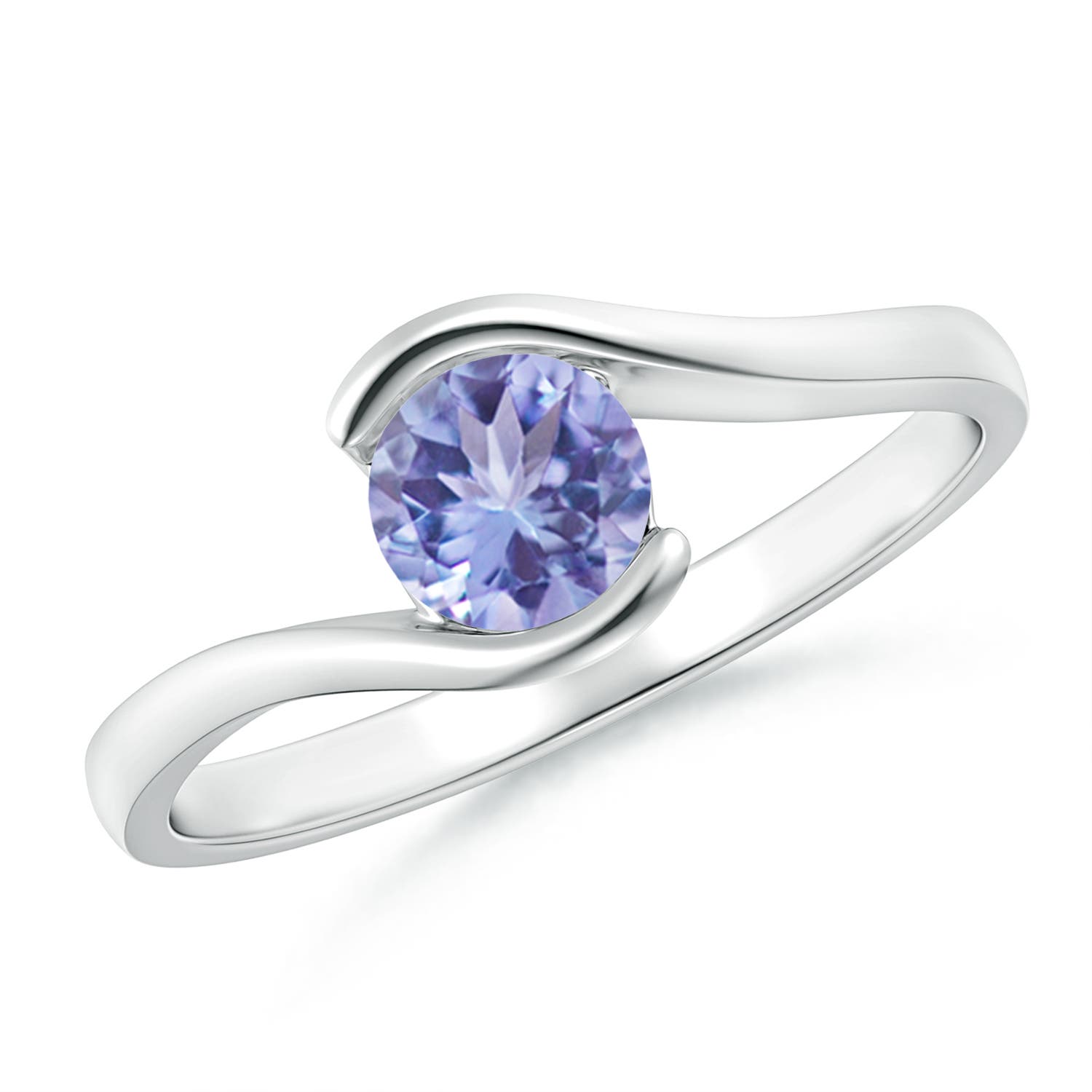 A - Tanzanite / 0.5 CT / 14 KT White Gold