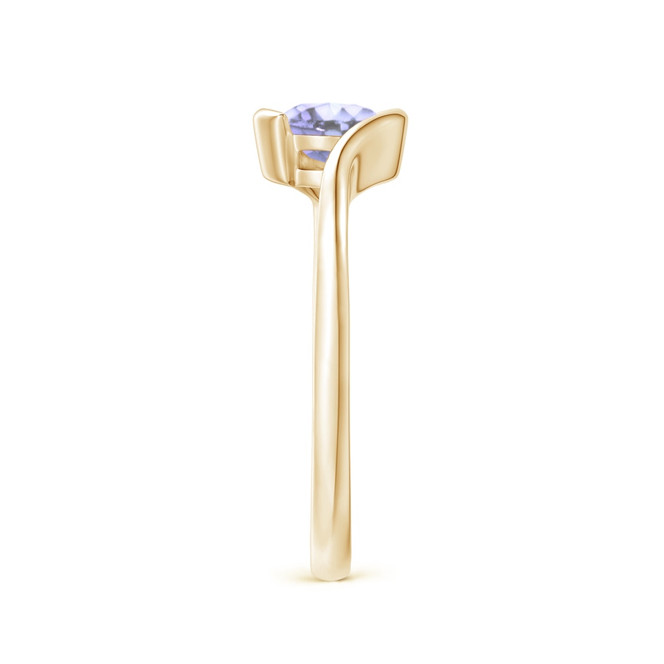 5mm A Semi Bezel-Set Solitaire Round Tanzanite Bypass Ring in Yellow Gold side 299