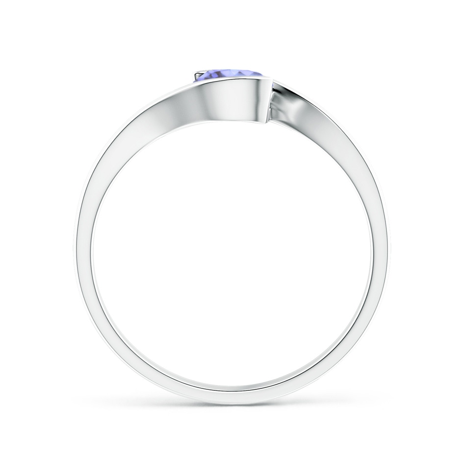 5mm AA Semi Bezel-Set Solitaire Round Tanzanite Bypass Ring in White Gold side 199