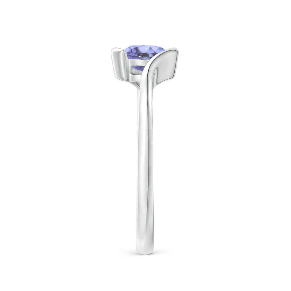 5mm AA Semi Bezel-Set Solitaire Round Tanzanite Bypass Ring in White Gold side 299