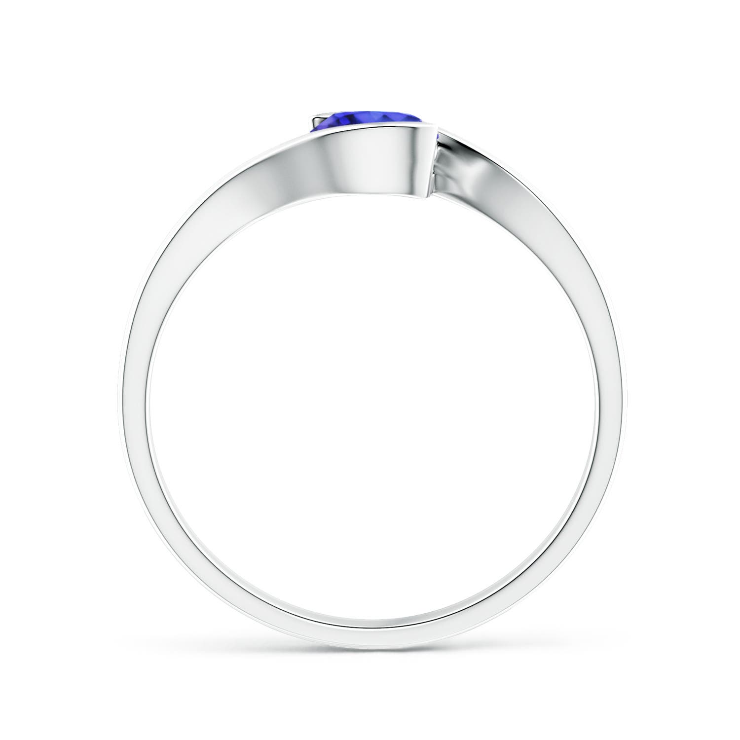 AAAA - Tanzanite / 0.5 CT / 14 KT White Gold