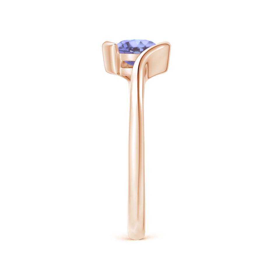 6mm A Semi Bezel-Set Solitaire Round Tanzanite Bypass Ring in Rose Gold side 299