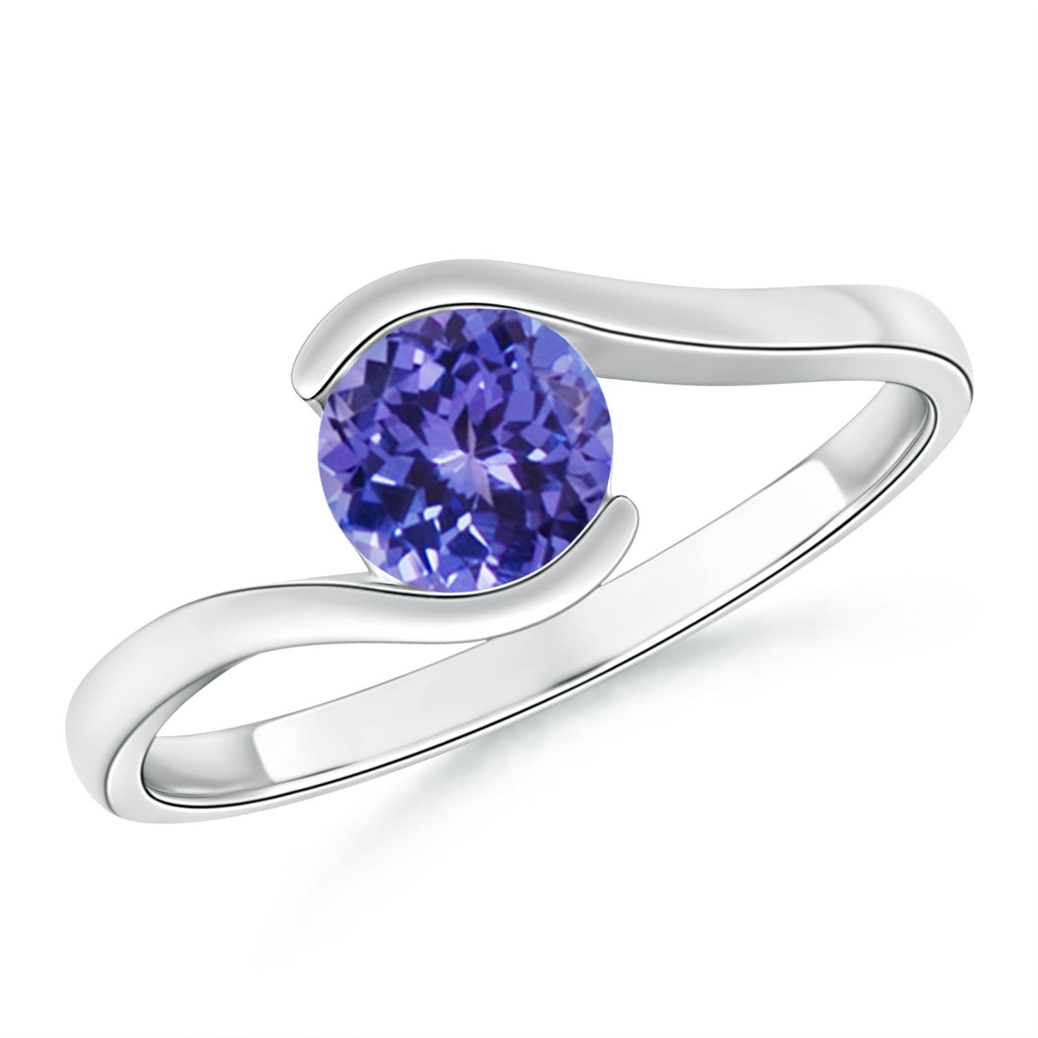 AA - Tanzanite / 0.9 CT / 14 KT White Gold