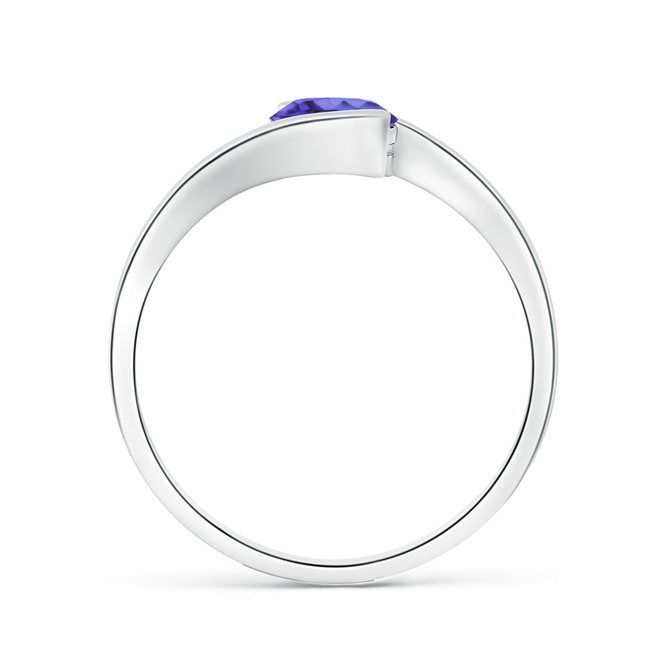 6mm AA Semi Bezel-Set Solitaire Round Tanzanite Bypass Ring in White Gold side 199