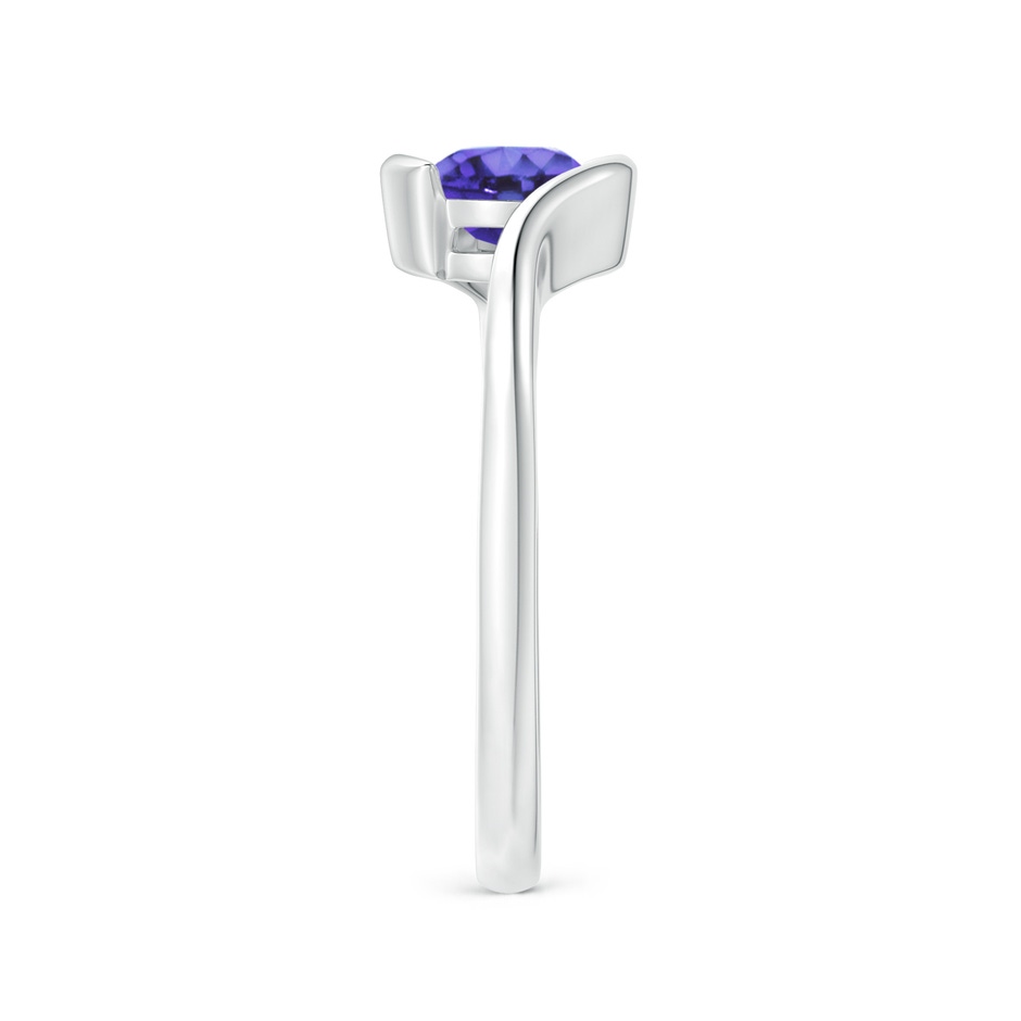 6mm AA Semi Bezel-Set Solitaire Round Tanzanite Bypass Ring in White Gold side 299
