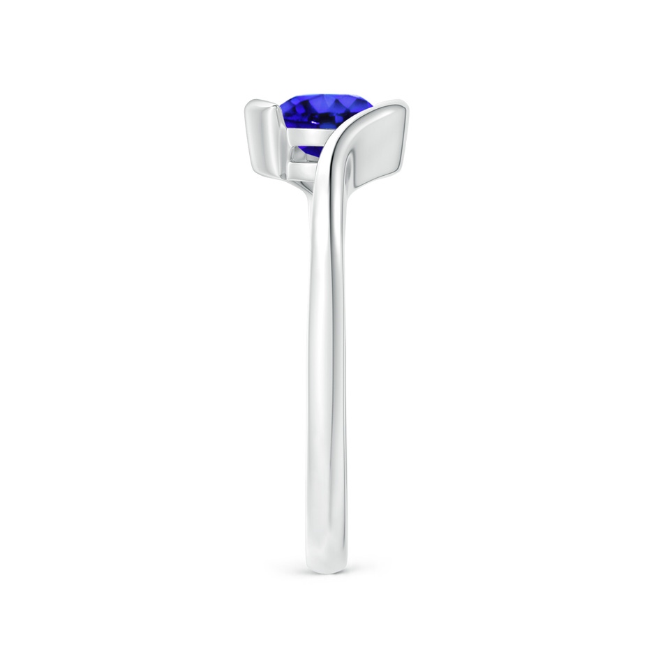6mm AAA Semi Bezel-Set Solitaire Round Tanzanite Bypass Ring in White Gold side 299