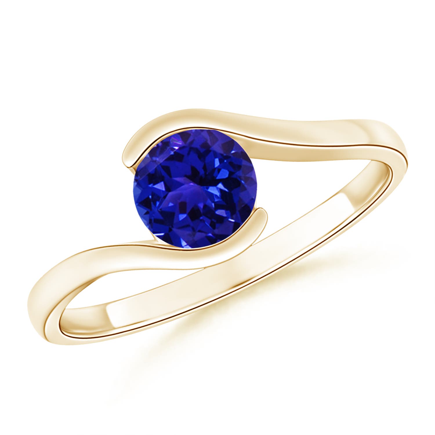 AAAA - Tanzanite / 0.9 CT / 14 KT Yellow Gold