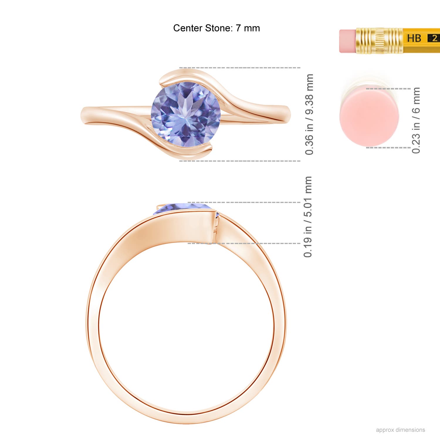 A - Tanzanite / 1.45 CT / 14 KT Rose Gold