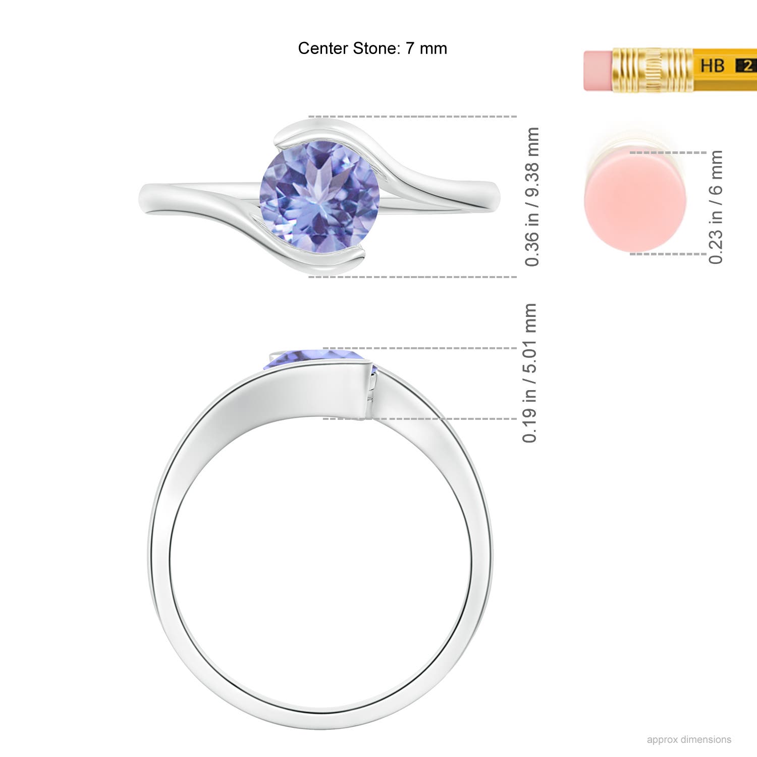 A - Tanzanite / 1.45 CT / 14 KT White Gold