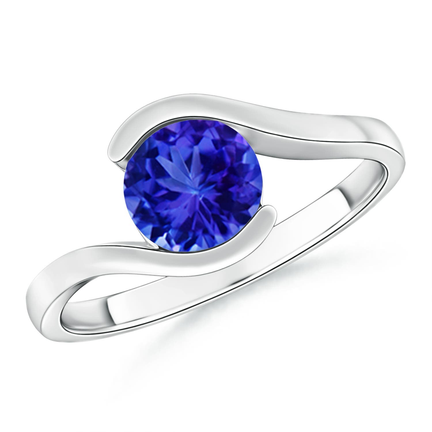 AAA - Tanzanite / 1.45 CT / 14 KT White Gold