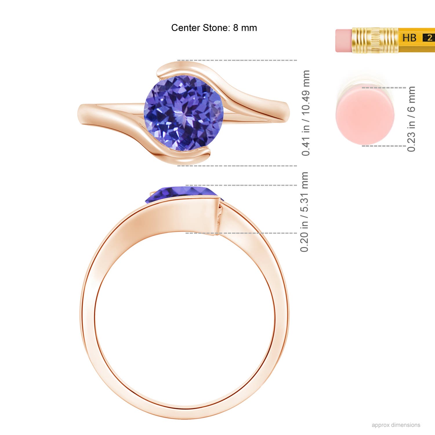 AA - Tanzanite / 1.8 CT / 14 KT Rose Gold