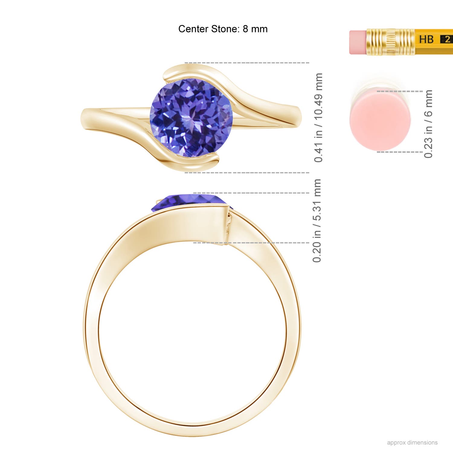 AA - Tanzanite / 1.8 CT / 14 KT Yellow Gold