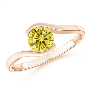 Round Fancy Intense, VS2 Yellow Diamond