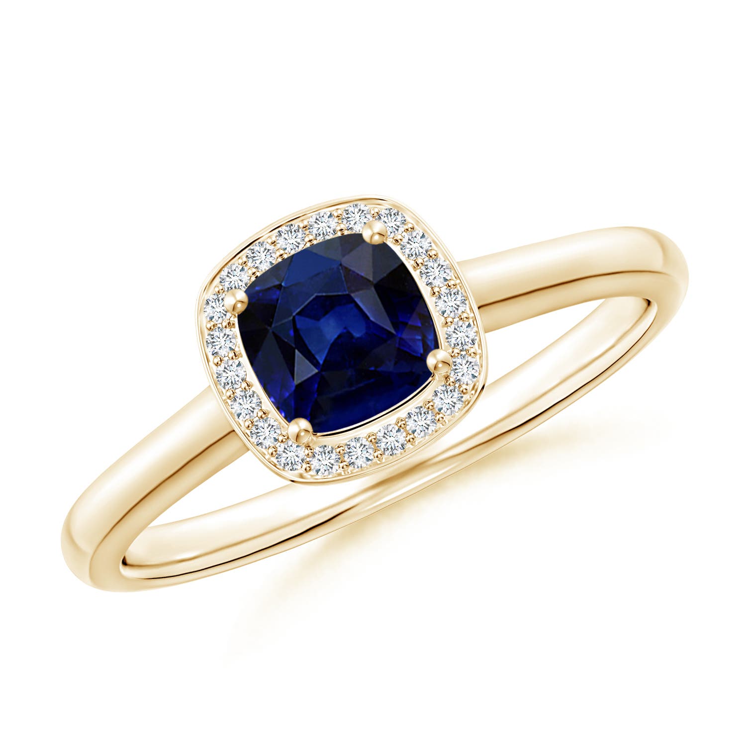 AAA - Blue Sapphire / 0.42 CT / 14 KT Yellow Gold