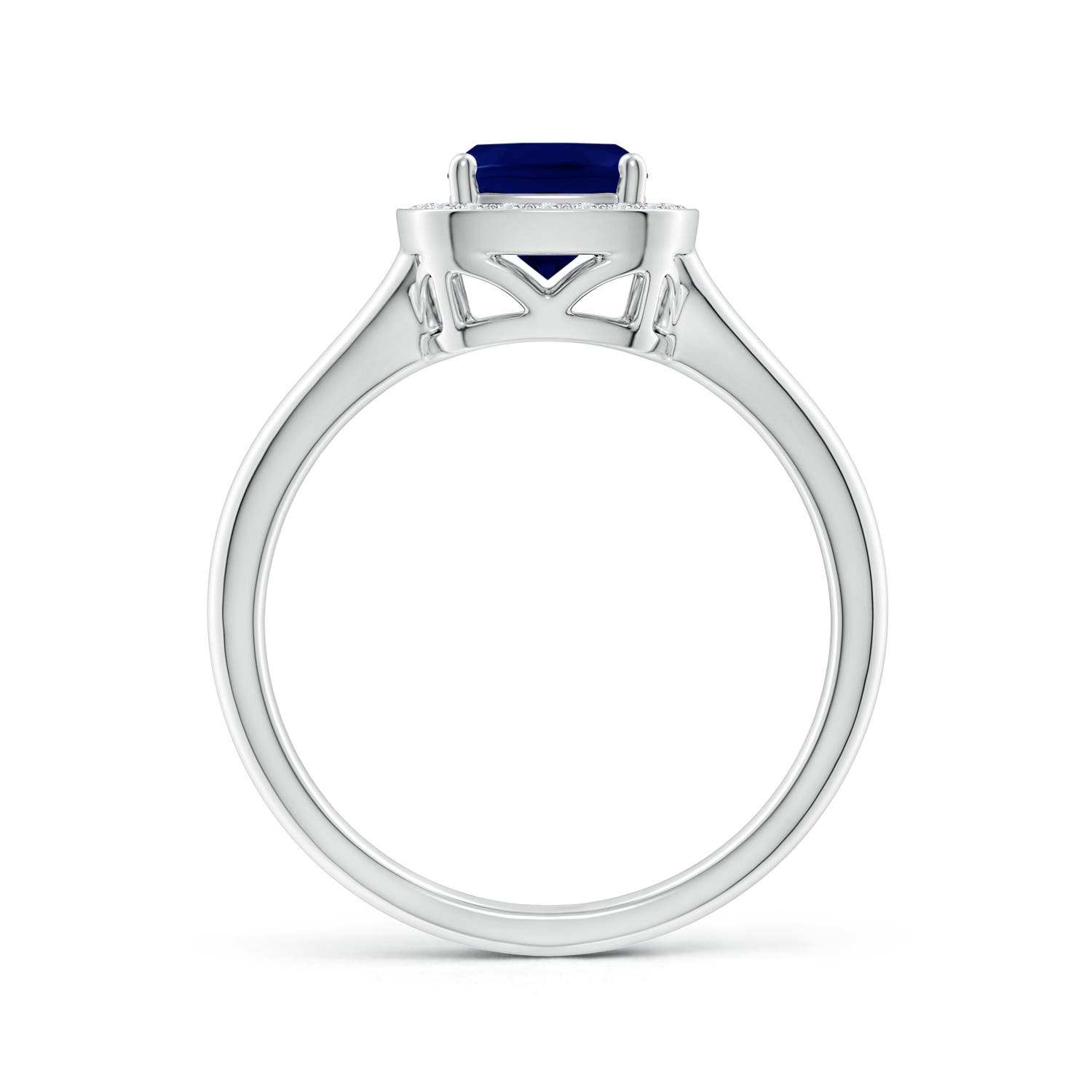 AA - Blue Sapphire / 0.68 CT / 14 KT White Gold