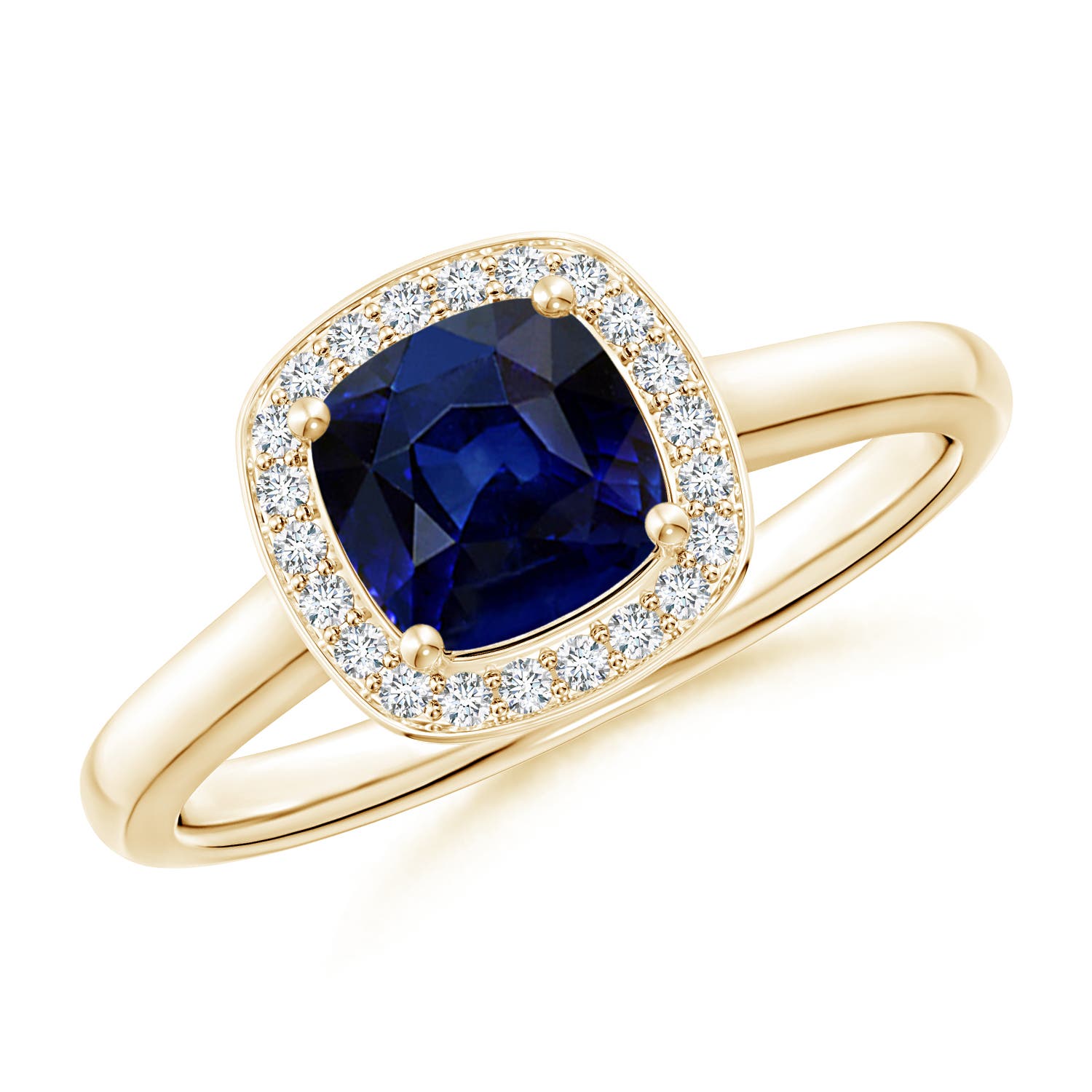 AAA - Blue Sapphire / 0.68 CT / 14 KT Yellow Gold