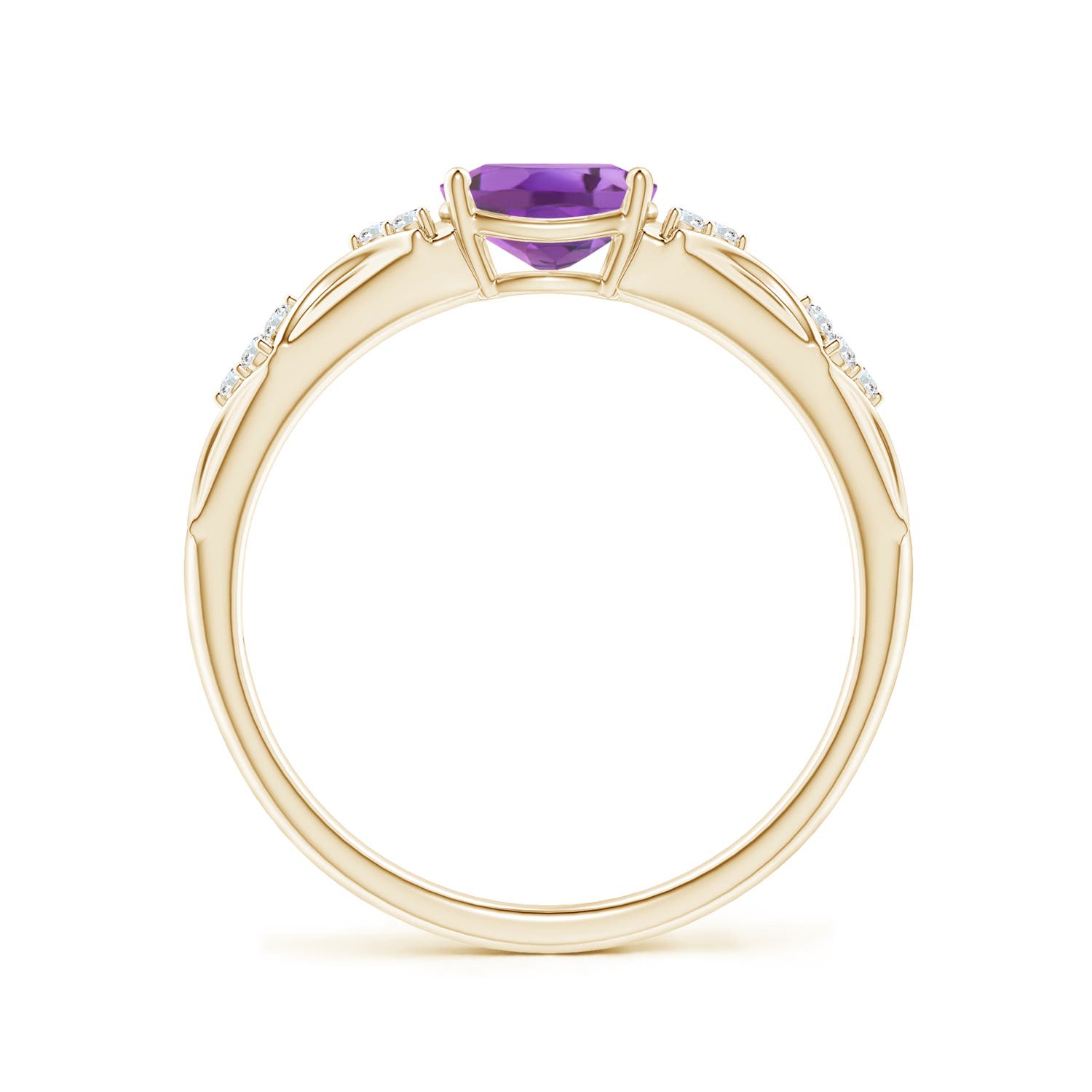 A - Amethyst / 0.75 CT / 14 KT Yellow Gold