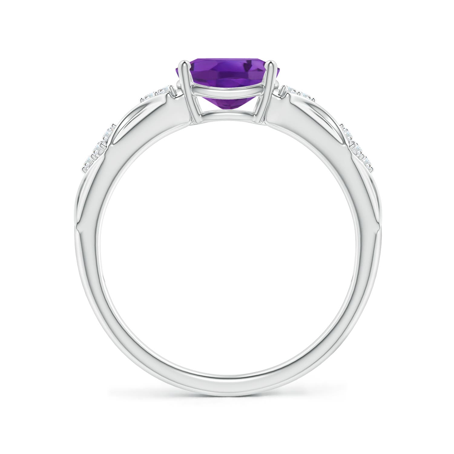 AAA - Amethyst / 1.22 CT / 14 KT White Gold
