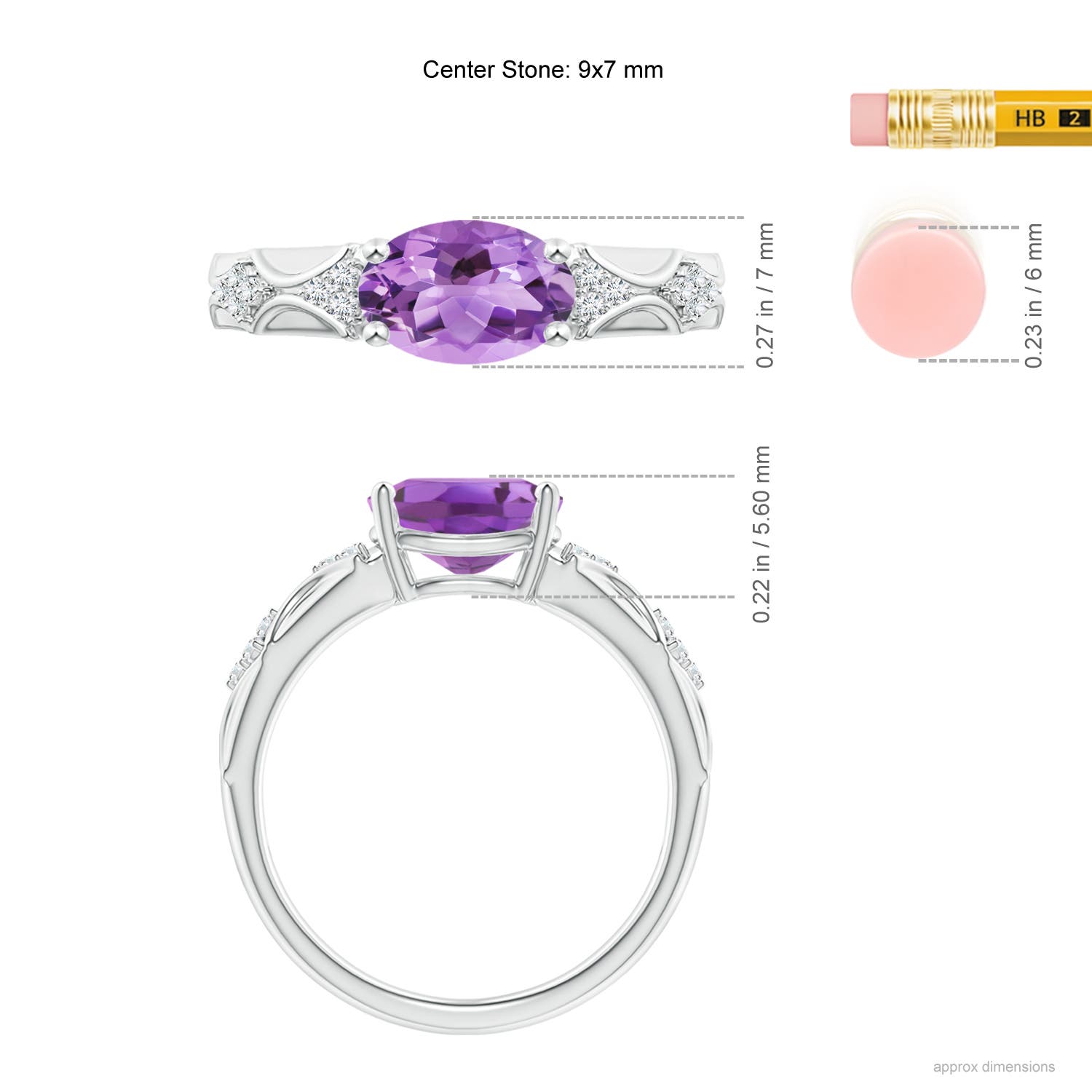 A - Amethyst / 1.68 CT / 14 KT White Gold