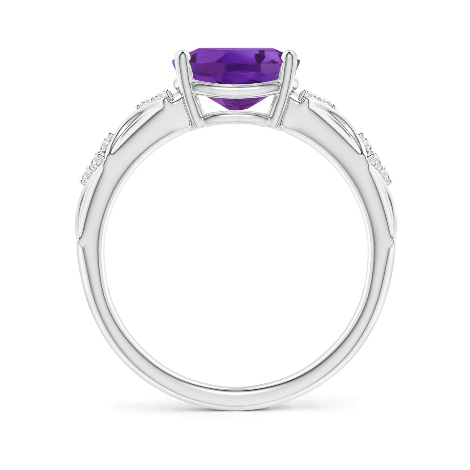 AAA - Amethyst / 1.68 CT / 14 KT White Gold